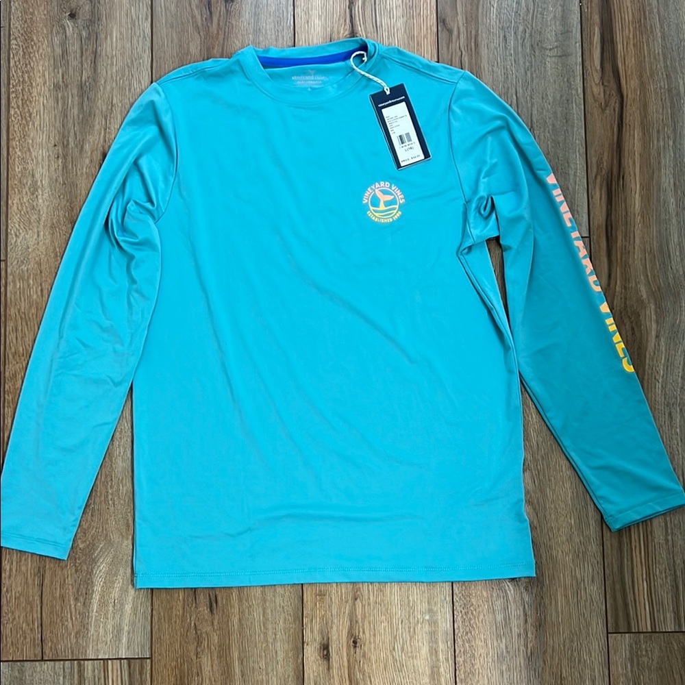 New Vineyard Vines Turquoise Long Sleeve Tee - Sz L(16)